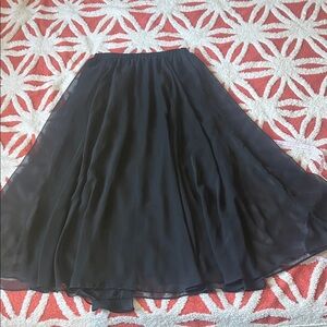 American Vintage Black Chiffon Circle Skirt